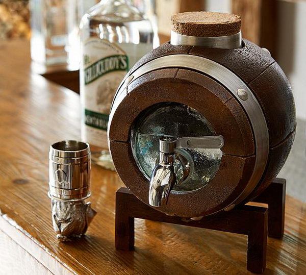 barrel whiskey drink dispenser 13