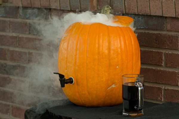 diy pumpkin drink dispenser 3