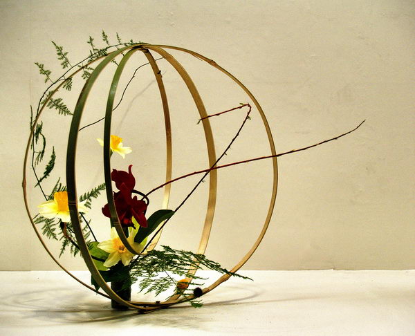 ball shape japanese flower arrangement 1 