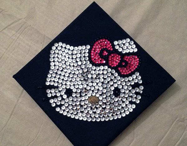 hello kitty graduation cap decoration idea 45