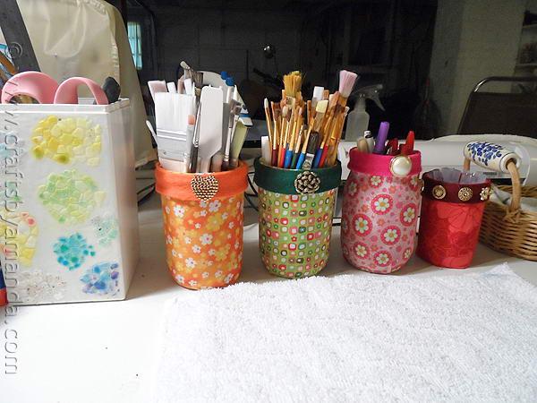 fabricd mason jars organizer 42