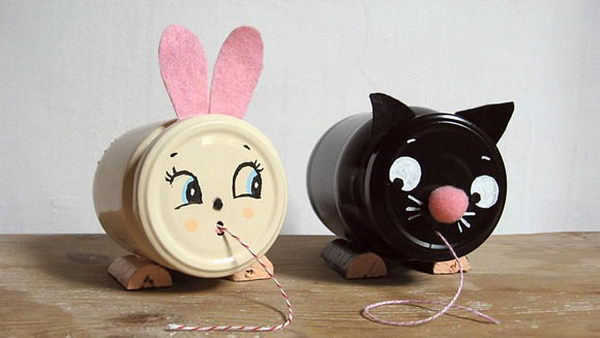 mason jar cat string holder 1