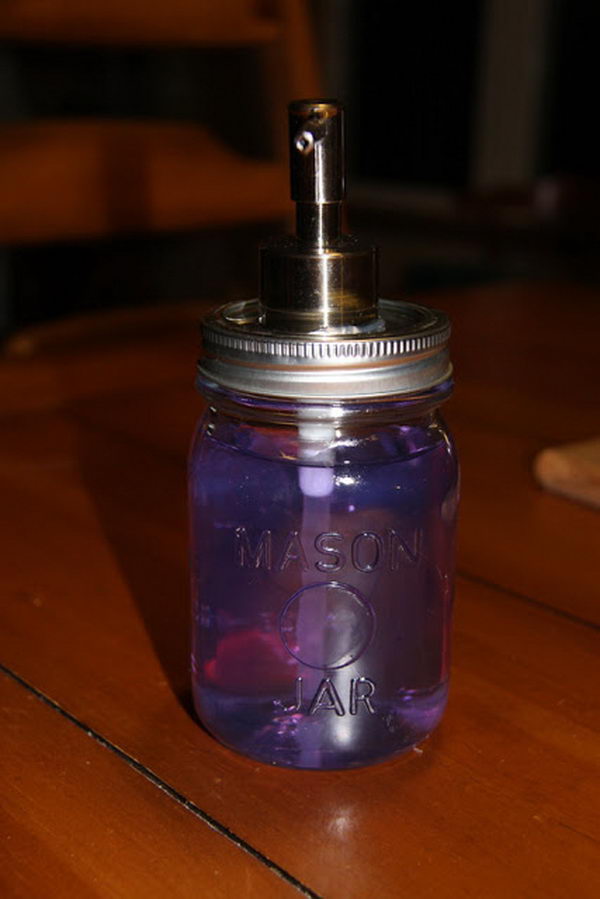diy making a mason jar soap pump 10