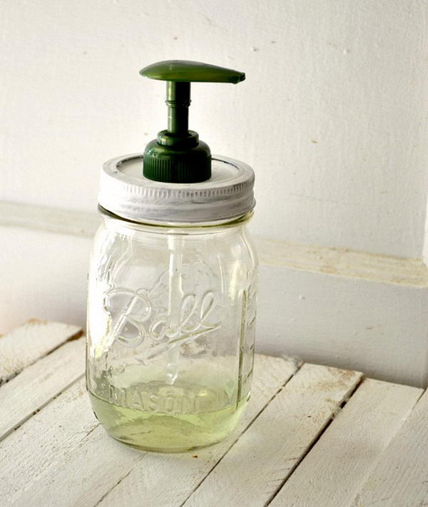 diy mason jar soap dispenser craft 8