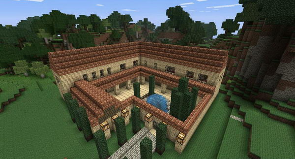 minecraft roman villa 16