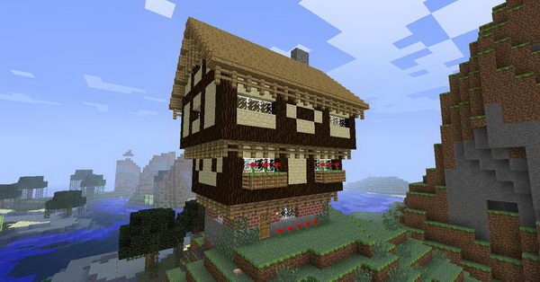 minecraft tudor house 17