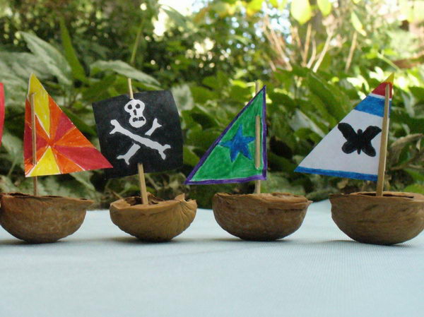 walnut shell flotilla idea 30 