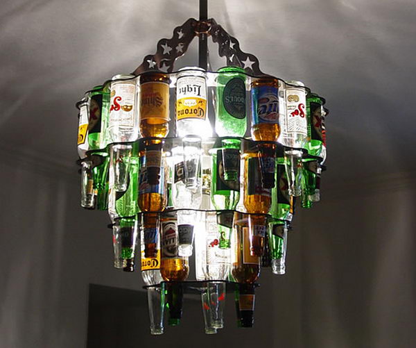 25 Creative Wine Bottle Chandelier Ideas