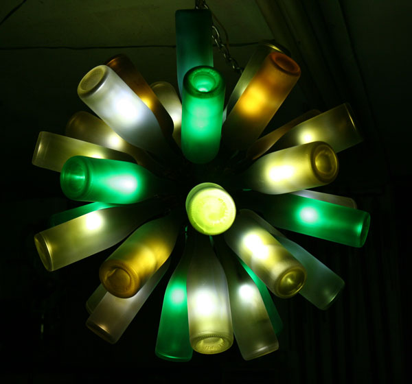 22 wine bottle chandelier 