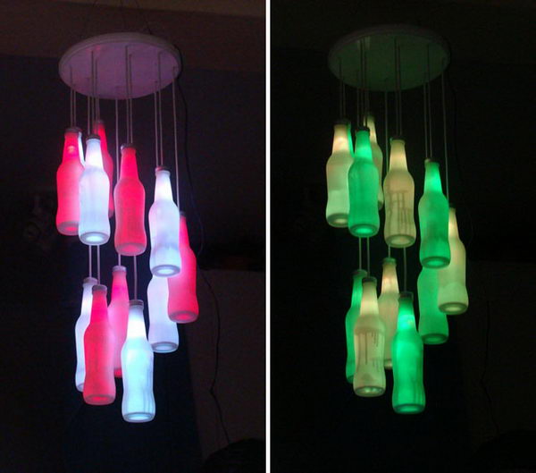 24 led bottle chandelier 