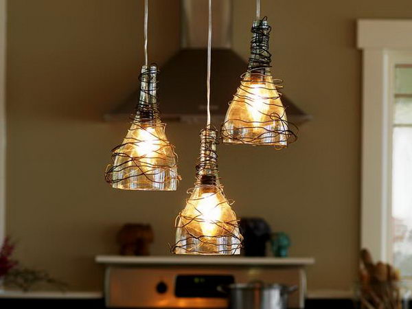 4 homemade kitchen chandeliers 