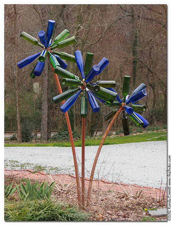 2 wine bottle craft flowers