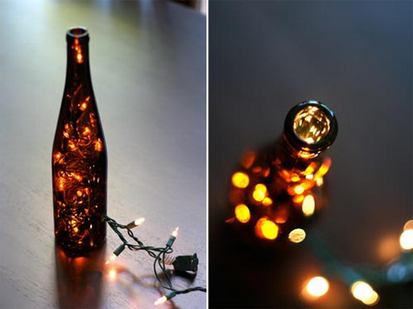 8 wine bottle craft light
