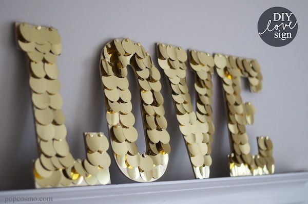 DIY Love Sign Decoration,