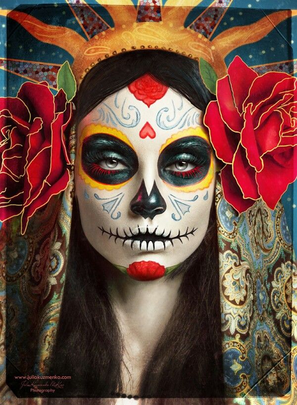 20 Cool Día de los Muertos Sugar Skull Makeup Art Examples 2017