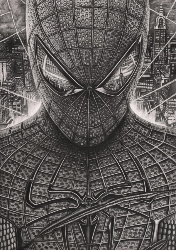 spiderman drawing drawings artist pen cool graphite deviantart tacular spider easy comic pencil marvel awesome halloween fan hative source painting