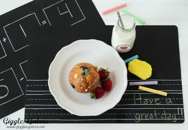 DIY Chalkboard Placemats. 