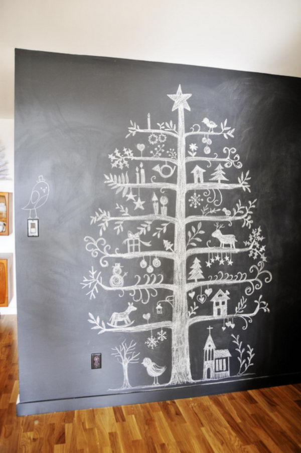 Chalkboard Christmas Tree. 