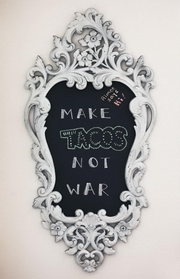 Framed Chalkboard Paint. 