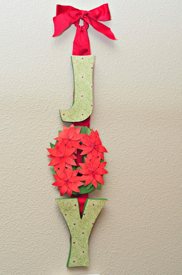 Cool Christmas JOY signs. They will add personality to your Christmas space and make your room stand out.
