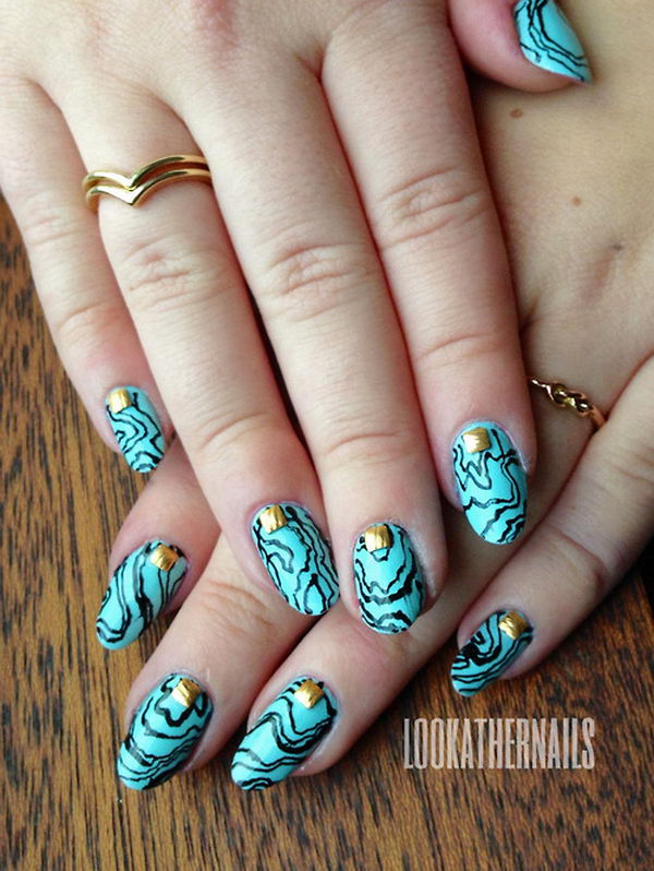 Prada Inspired 3D Nail Art with Square Studs, 3D nail art is a technique for decorating nails that creates three dimensional designs.