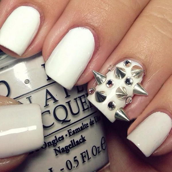 3D Spiked Nails, 3D nail art is a technique for decorating nails that creates three dimensional designs.