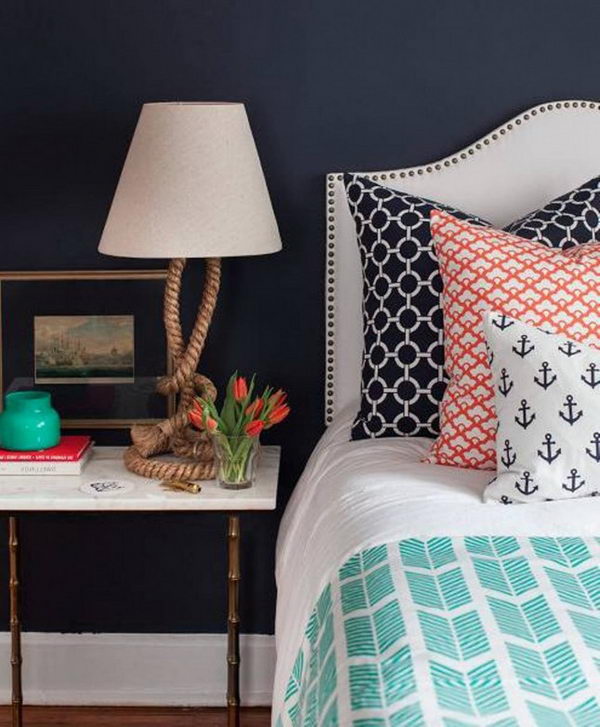 A very peaceful and calm sort of home decorating style. It brings the sea and some realistic home decoration ideas together for a magical effect.