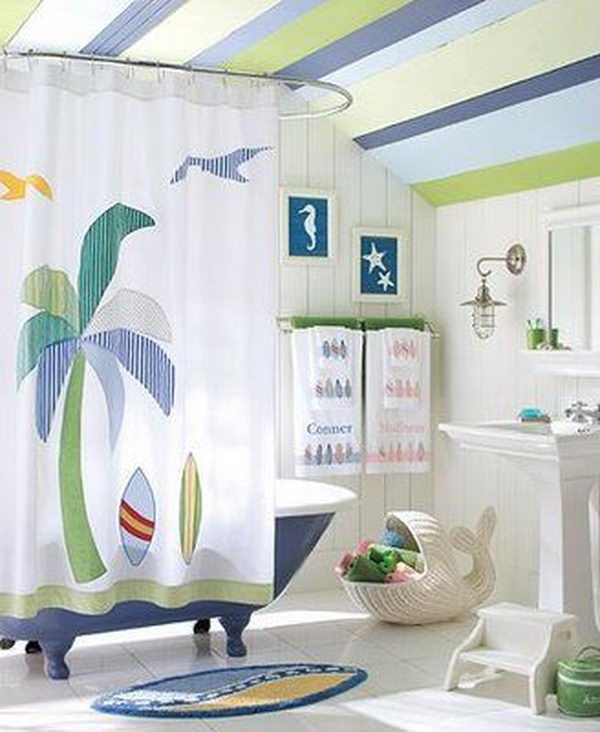 A very peaceful and calm sort of home decorating style. It brings the sea and some realistic home decoration ideas together for a magical effect.