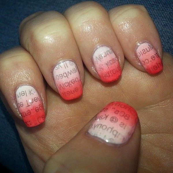 20 Cool Newspaper Nail Art Ideas