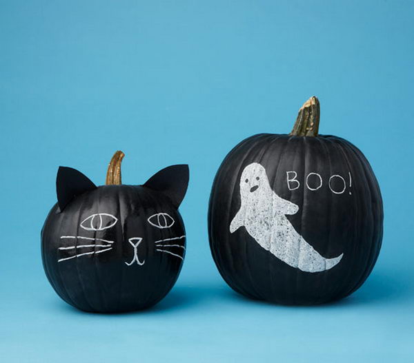 No Carve Pumpkin Ideas for Halloween. It was super easy and a lot of fun.