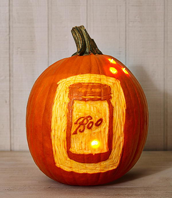Mason Jar Pumpkin.