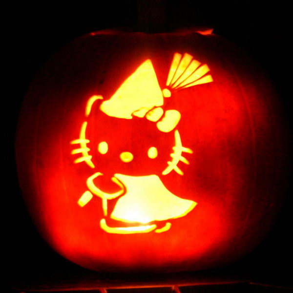 hello kitty pumpkin design