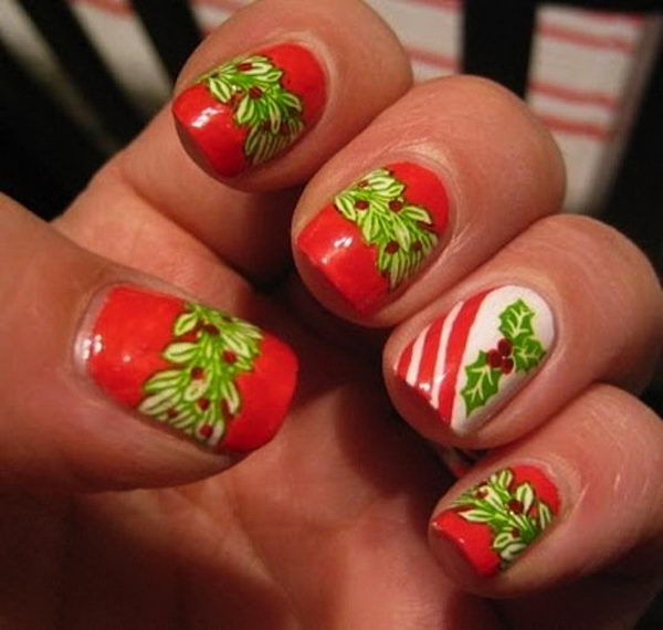 Cool Christmas Nail Designs. Decorate your nails in the spirit of Christmas.