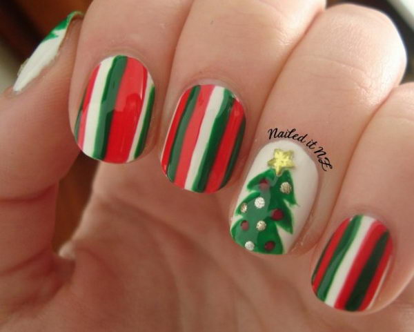 Cool Christmas Nail Designs. Decorate your nails in the spirit of Christmas.
