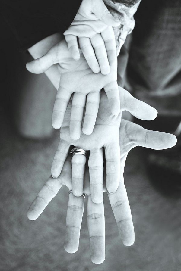Hands Family Photo Idea.