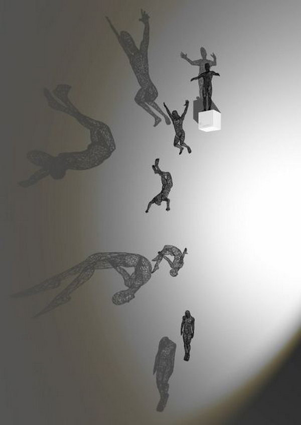 Human sculptures using filigree wires. Shadow art is a unique form of sculptural art that creates patterns on a wall or canvas using shadows or silhouettes. It is a cool art activity at home to entertain your family and friends.