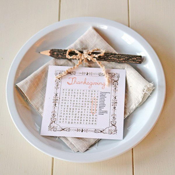 Fun and Creative Thanksgiving Place Cards. Decorate your tables and offer a small, but effective, way to add an air of festivity.