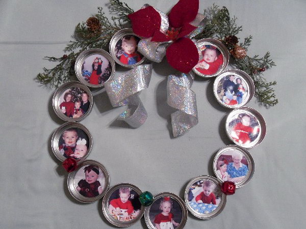 Photo Wreath of Family Babies. 