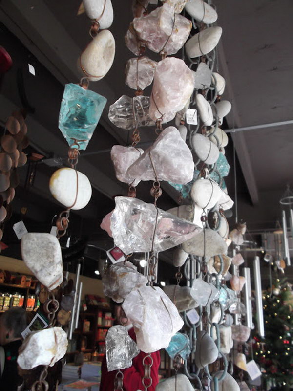 Collect rocks at the beach for this rain chain project and this would be a great way to showcase your treasures. 