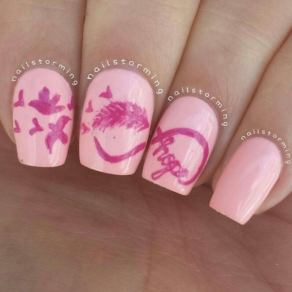 When it comes to nail art or manicures, there are so many choices. Feather design is one of the most popular nail art trend these days. Take a look at these creative feather nail art designs, which will make your nails truly stand out.