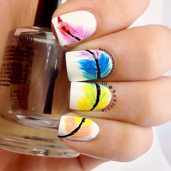 When it comes to nail art or manicures, there are so many choices. Feather design is one of the most popular nail art trend these days. Take a look at these creative feather nail art designs, which will make your nails truly stand out.