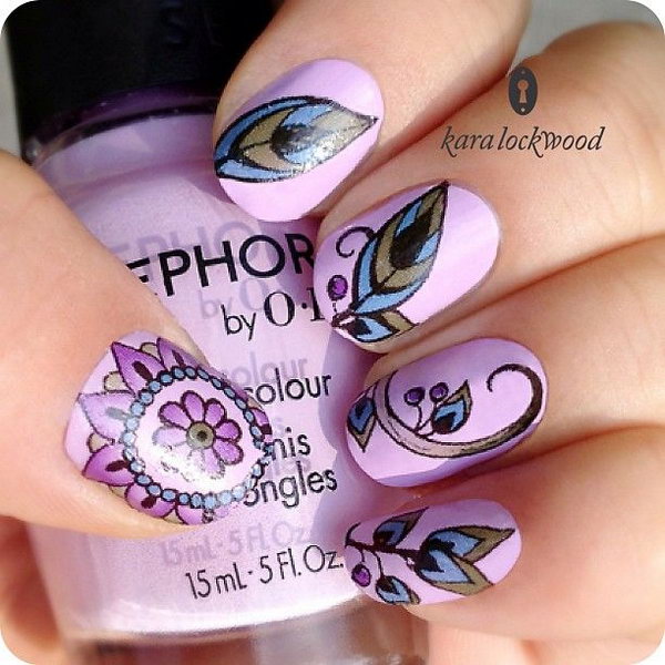 When it comes to nail art or manicures, there are so many choices. Feather design is one of the most popular nail art trend these days. Take a look at these creative feather nail art designs, which will make your nails truly stand out.