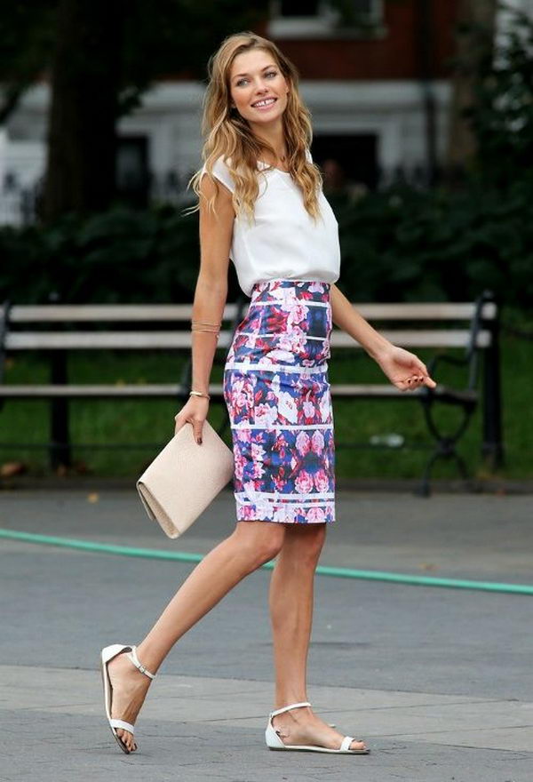 Stylish Pencil Skirt Idea. Shows the legs which keep it decidedly feminine. With a tucked in shirt or belted jacket, the pencil skirt gives you a long, lean line.