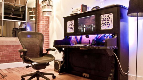 Creative Old Piano Repurposing Idea. Give your old piano a new life, and showcase your artwork to your friends.