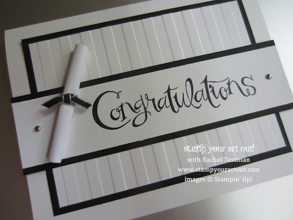 Elegant Graduation Card. Turn your graduation card into an elegant black and white style to match with the graduation theme for different stages.