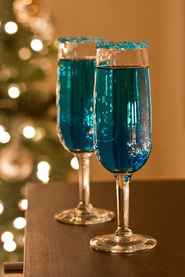 Blue Sparking Star Cocktail 