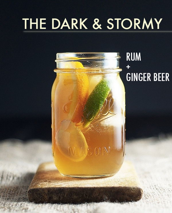 Chew Town Cheers Dark and Stormy Cocktai 