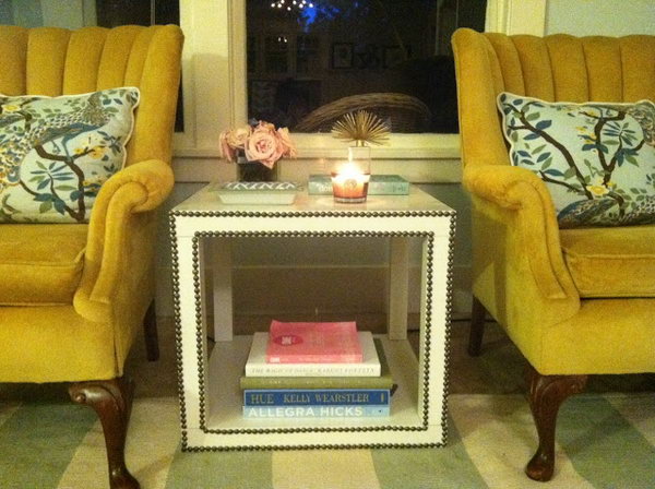 Nailhead Side Table. Another creative and easy way to add a touch of style to the Lack coffee table. See more details
