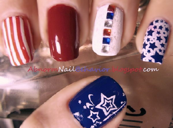 Patriotic Manicure Design 