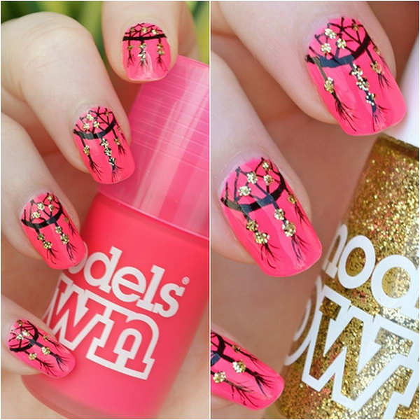 Lots of dream catcher nail designs and ideas. How beautiful and unique with such good meaning. I love it.